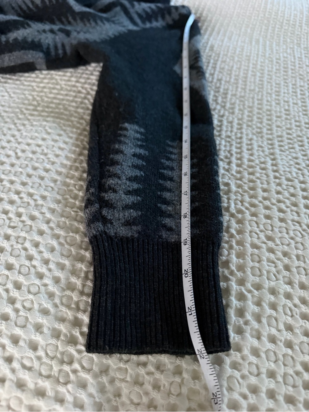Pendleton Lambswool Southwestern Harding Cardigan Sweater Black Gray S - Picture 11 of 13
